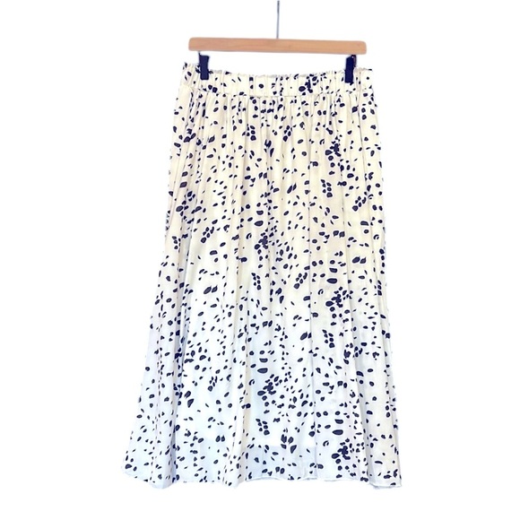 Shein Dalmatian Black and White Lined Print Midi Skirt Size XL - Picture 3 of 12